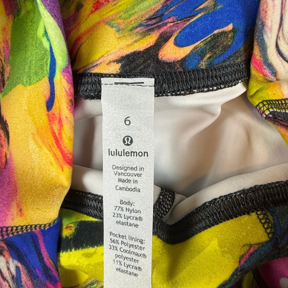 Lululemon Leggings Women's 6 Wunder Train Abstract‎ Print High Rise Activewear - Picture 9 of 12